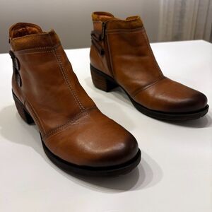 Pikolinos‎ Women's Rotterdam Ankle Brown Leather Booties Boots EU Sz 41 US Sz 11